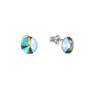 Náunice biutéria so Swarovski kritá¾mi zelené fialové okrúhle 51037.5