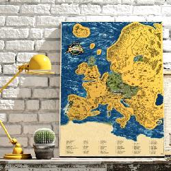 Stieracia mapa Európy Deluxe